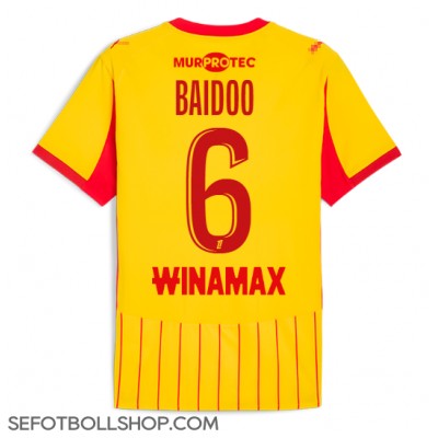 Billiga RC Lens Samson Baidoo #6 Hemma fotbollskläder 2025-26 Kortärmad Billiga RC Lens Samson Baidoo #6 Hemma fotbollskläder 2025-26 Kortärmad